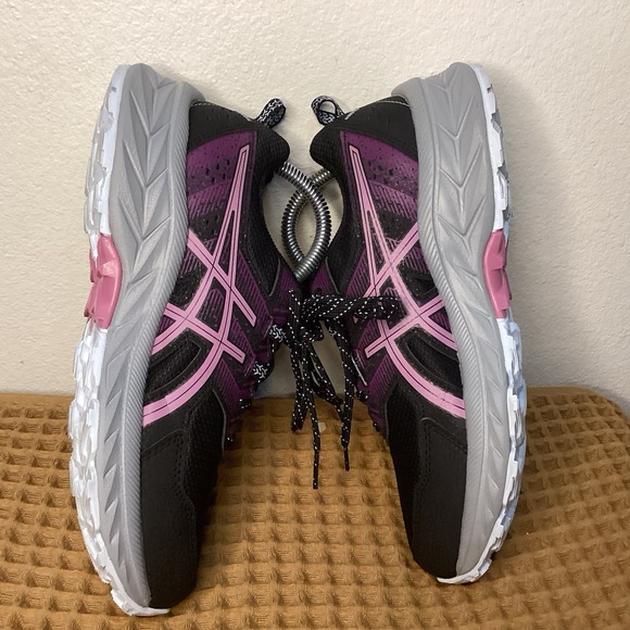 Asics Shoes Womens Sz 8 WIDE Gel-Venture 9 Sneakers Purple Trail Running 1012B31 - Picture 6 of 8
